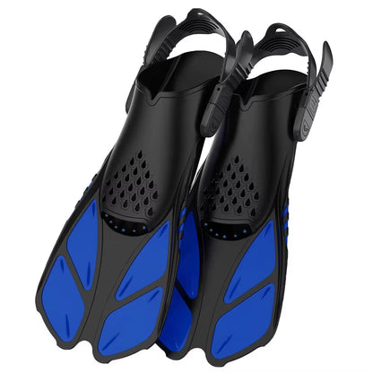 Adjustable Snorkel Fins for Adults and Teens Soft Silicone Diving Fins Comfortable Breathable Swim Fins for Snorkeling Diving