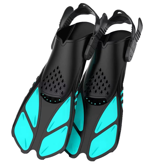 Adjustable Snorkel Fins for Adults and Teens Soft Silicone Diving Fins Comfortable Breathable Swim Fins for Snorkeling Diving