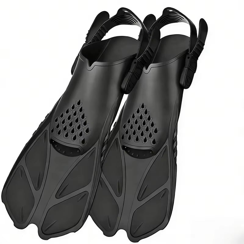 Adjustable Snorkel Fins for Adults and Teens Soft Silicone Diving Fins Comfortable Breathable Swim Fins for Snorkeling Diving
